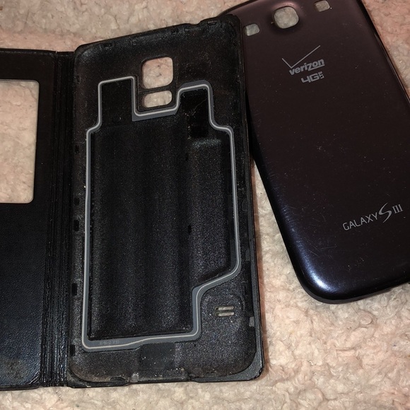 Galaxy 5S Black phone case and cellphone back cover , case has cell phone - Picture 7 of 8